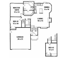 Floor plan for #1198