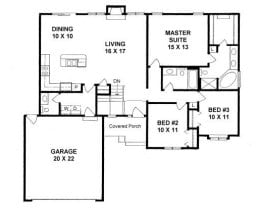 Floor plan for #1458