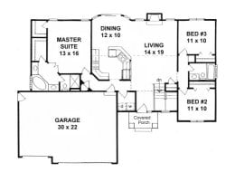 Floor plan for #1464